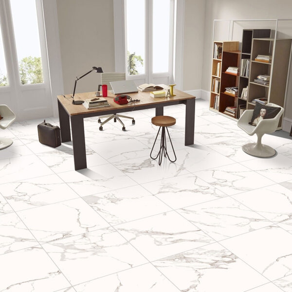 Macy White Tile 600mm x 600mm - Image 3