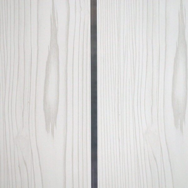 White Ash Wood Silver Strip PVC Cladding 2700mm x 250mm