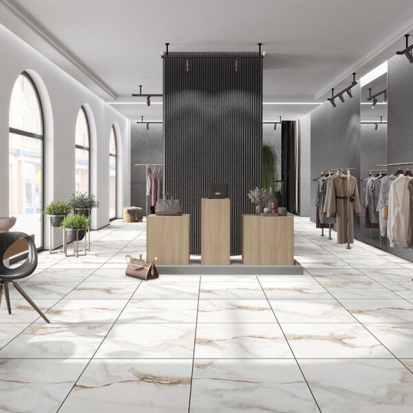 Marmor White Tile 600mm x 600mm - Image 3