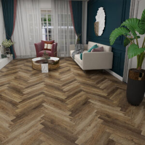 SPC Flooring - Herringbone - Warm Walnut