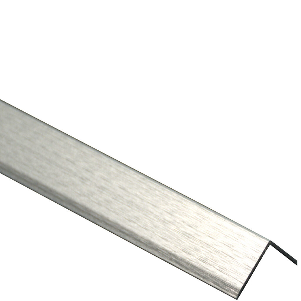 Aluminium L Trim Brushed Chrome