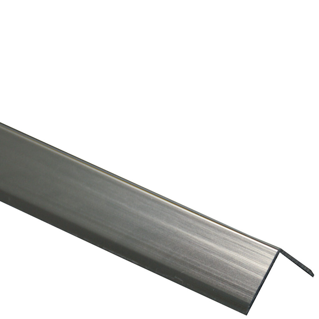 Aluminium L Trim Polished Chrome