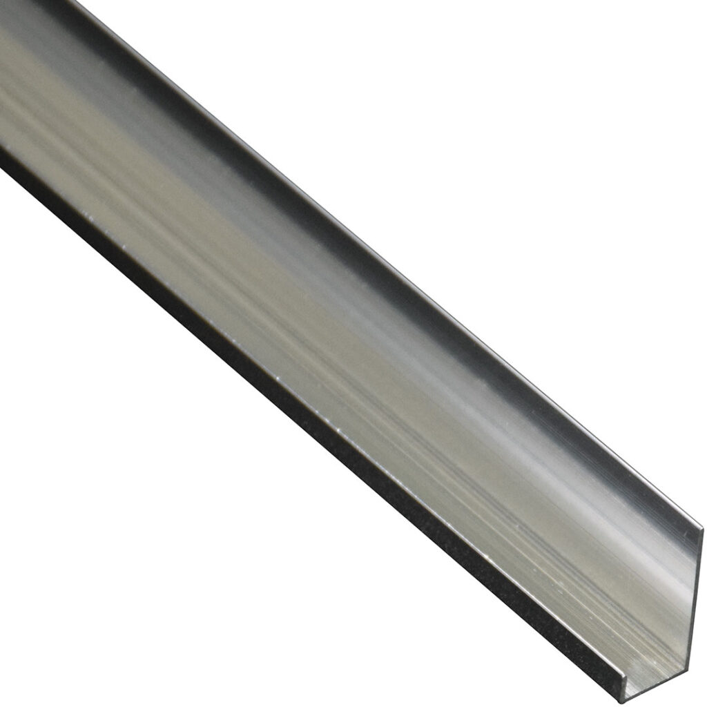 Aluminium U Trim Polished Chrome