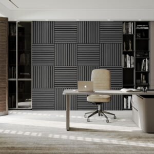 Wooden Slat Acoustic Panel Ash Grey 600mm