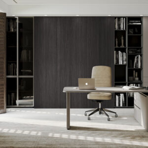 Wooden Slat Acoustic Panel Black Oak 2900mm
