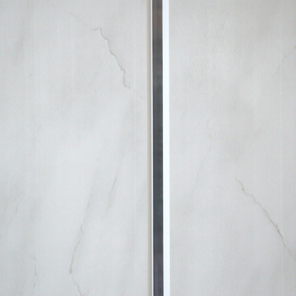 Classic Grey Marble Silver Strip