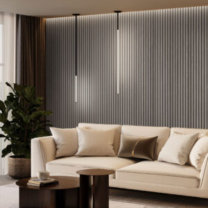 Wooden Slat Acoustic Panel Grey Oak 2900mm
