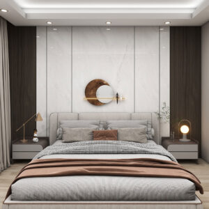 Vellura Solid Core Wall Panel Light Grey Marble 2400 x 1000