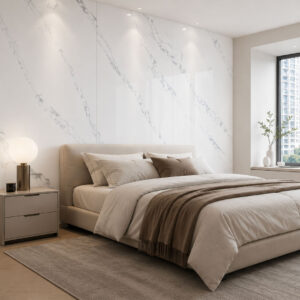 Vellura Gloss Wall Panel Carrara Marble 2400mm x 1000mm